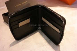 Bottega Veneta Compact Zip Wallet Black 464904 V4651 1000 (5)