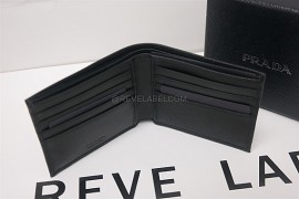 Prada Saffiano Triang Men Wallet Black 2MO513 QHH F0002 (4)