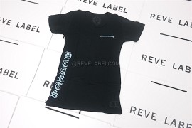Chrome Hearts Women Blue Script T-Shirt Black (XS) (2)