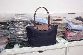 Longchamp Le Pliage Long Handle Small Bilberry 2605 089 645 (2)
