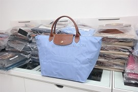 Longchamp Le Pliage Medium Short Handle Lilac Blue 1623 089 A30 (3)