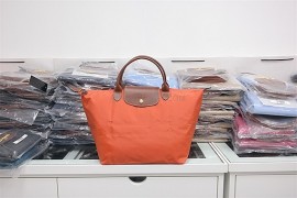 Longchamp Le Pliage Medium Short Handle Orange 1623 089 B44 (1)